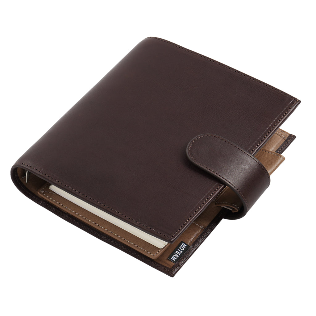 Moterm Luxe Rings Planner - A6 (Vegetable Tanned Leather)