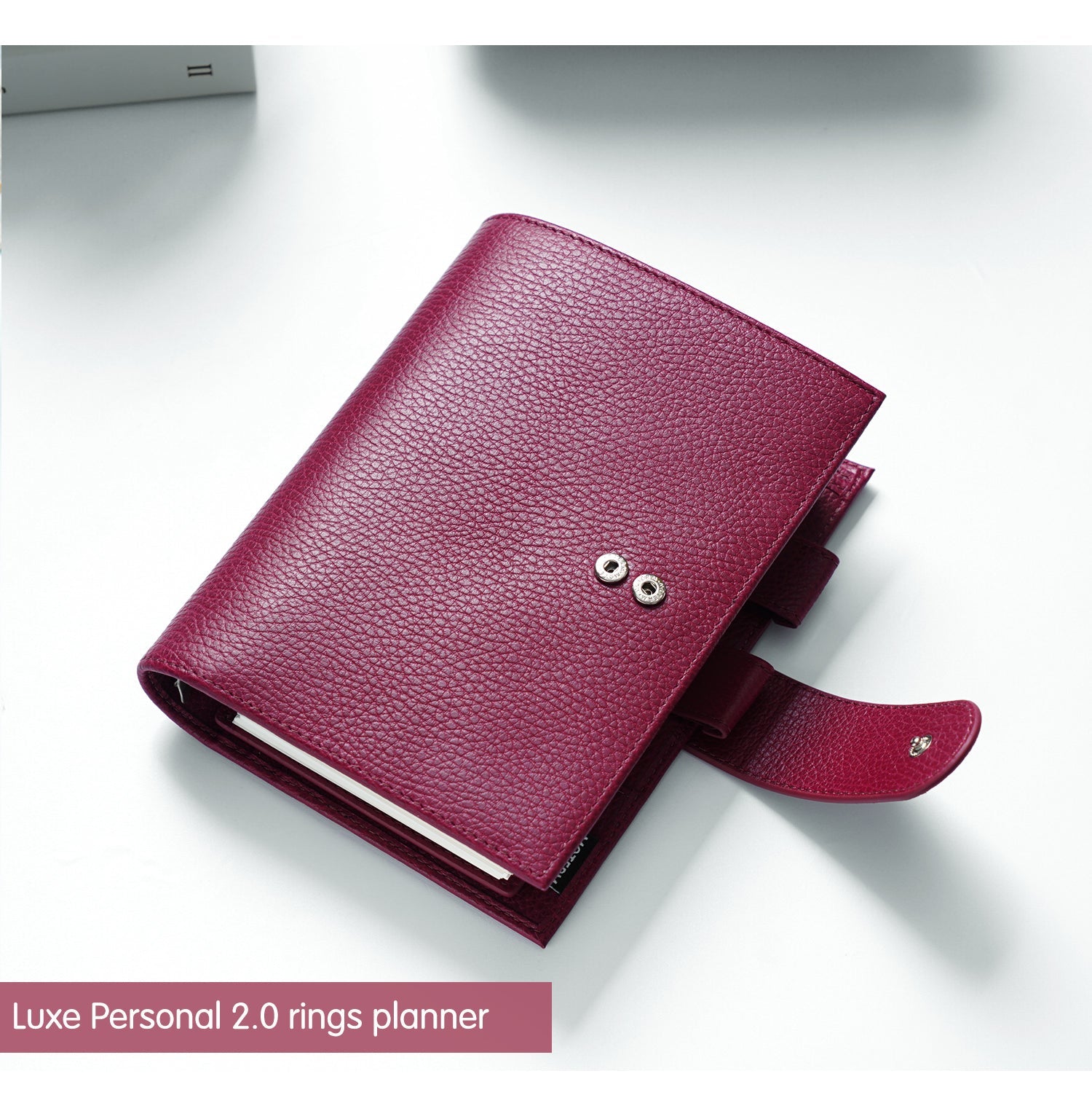 Moterm Elite Pocket Rings Planner, echt leer, A7, organizer, zonder groot achtervak, kiezel-taupe, 25 mm ring Moterm Elite Pocket Rings Planner, echt leer, A7, organizer, zonder groot achtervak, kiezel-taupe, 25 mm ring