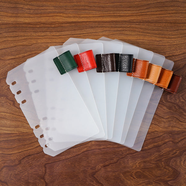 Moterm PVC Binder Dividers with Leather Pen Loop - A5 / Personal / Pocket