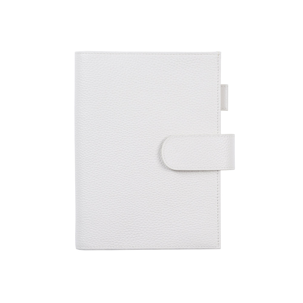 Moterm ritssluiting lederen hoes voor Stalogy B6 planner (kiezel-zwart