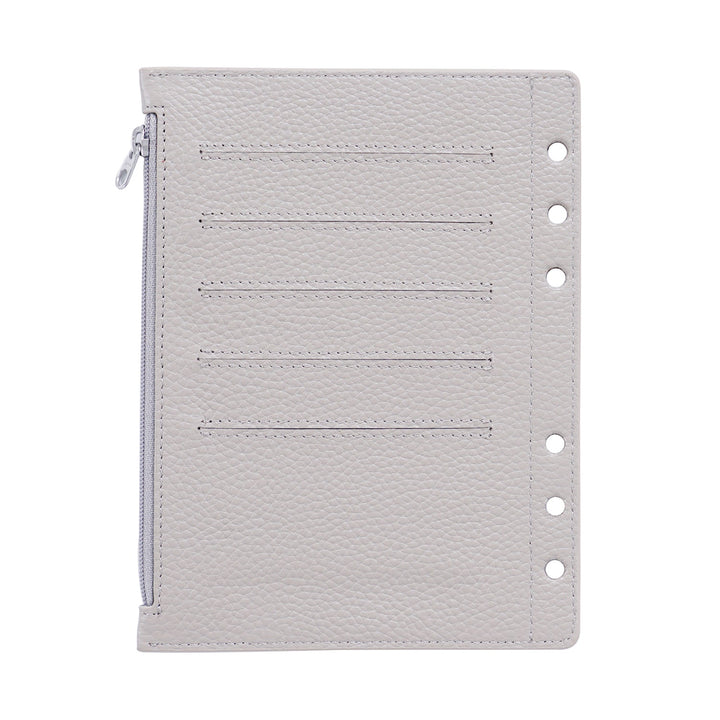 Moterm Leather Zipper Flyleaf - Personal Wide (Pebbled)