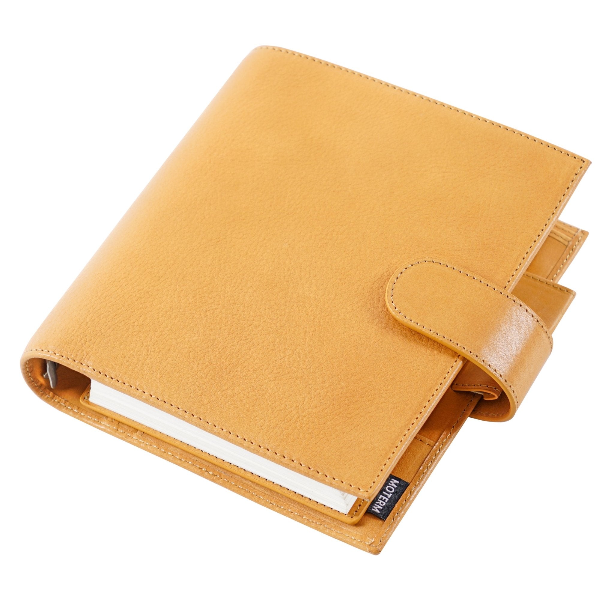 Moterm Luxe 2.0 Personal Size Planner with 30 MM Rings Binder Genuine  Pebbled Grain Leather Notebook
