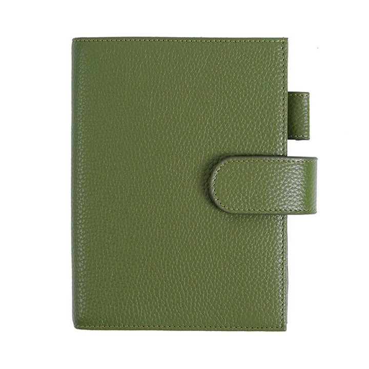  Moterm Leather Cover for A5 Notebooks - Fits Hobonichi Cousin,  Stalogy and Midori MD Planners, with Pen Loop, Card Slots and Back Pocket  (Pebbled-Gray) : Office Products