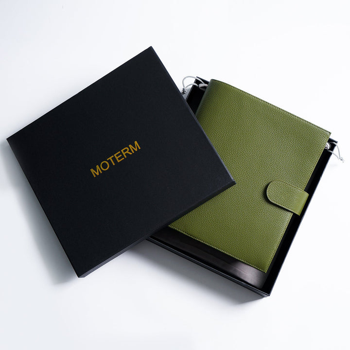  Moterm A5 Luxe Rings Planner - Genuine Leather Binder