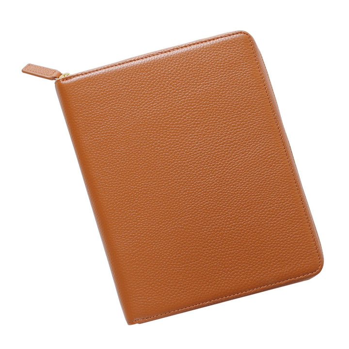 Moterm Genuine Pebbled Grain Leather A6 Zip Cover With Back Pocket Cowhide  Planner Zipper Organizer Agenda Journal Diary 