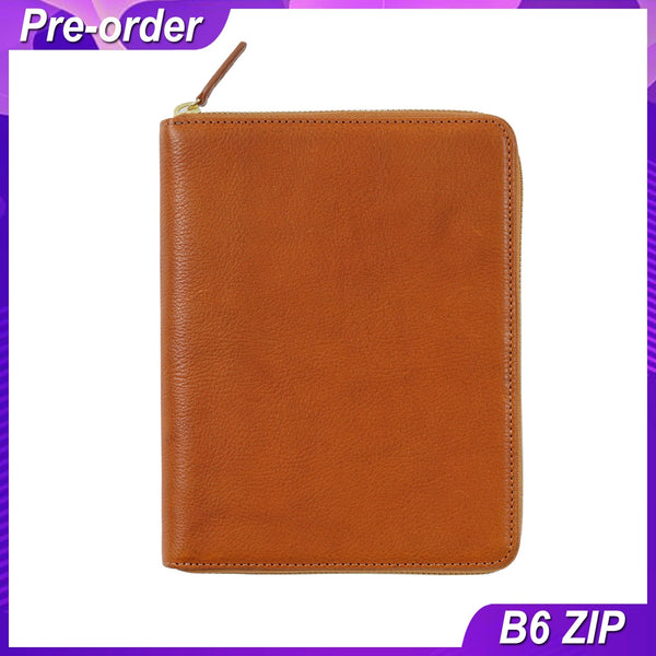 (Ongoing) PRE-ORDER Moterm Zip Cover - B6 (Vegetable Tanned Leather) Shipping Starts at the end of December